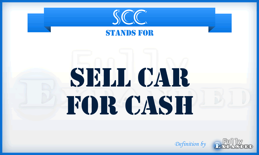 SCC - Sell Car for Cash