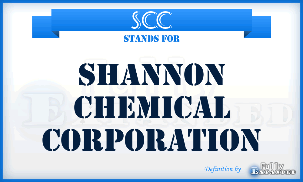 SCC - Shannon Chemical Corporation