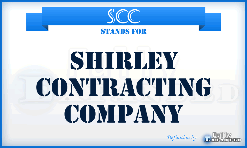 SCC - Shirley Contracting Company