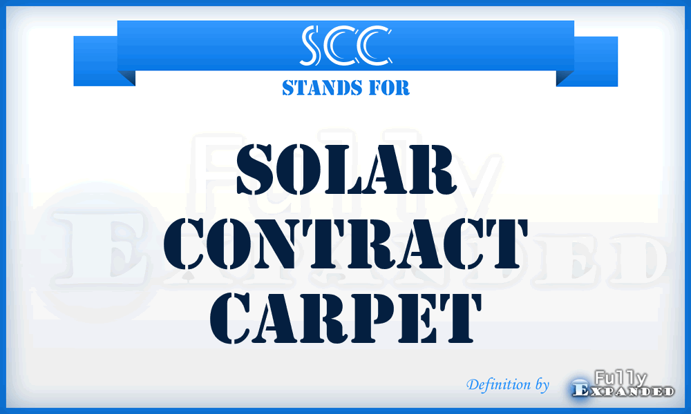 SCC - Solar Contract Carpet