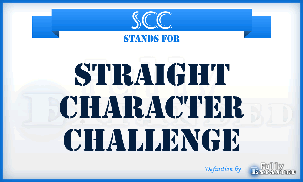 SCC - Straight Character Challenge