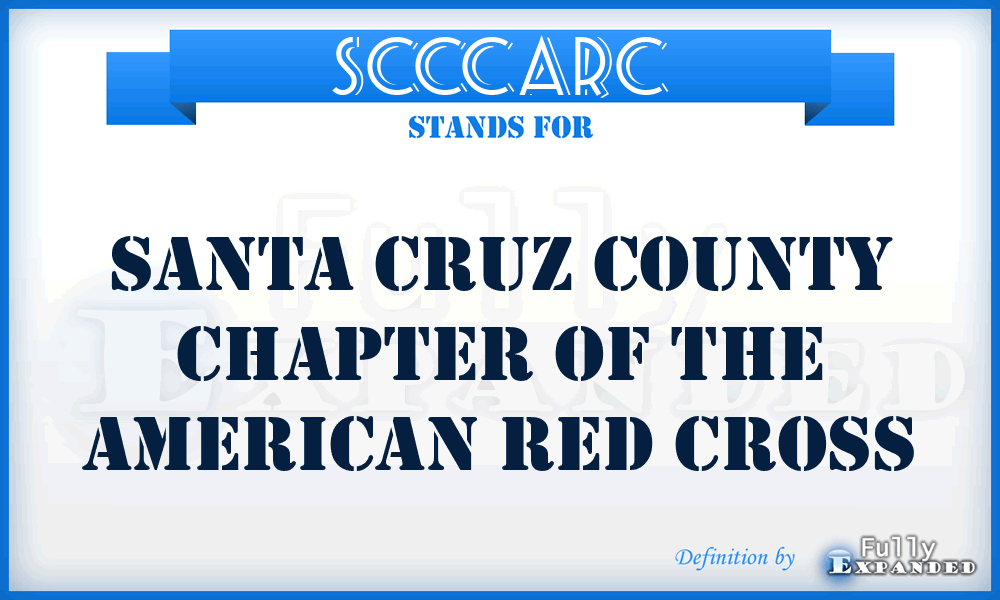 SCCCARC - Santa Cruz County Chapter of the American Red Cross