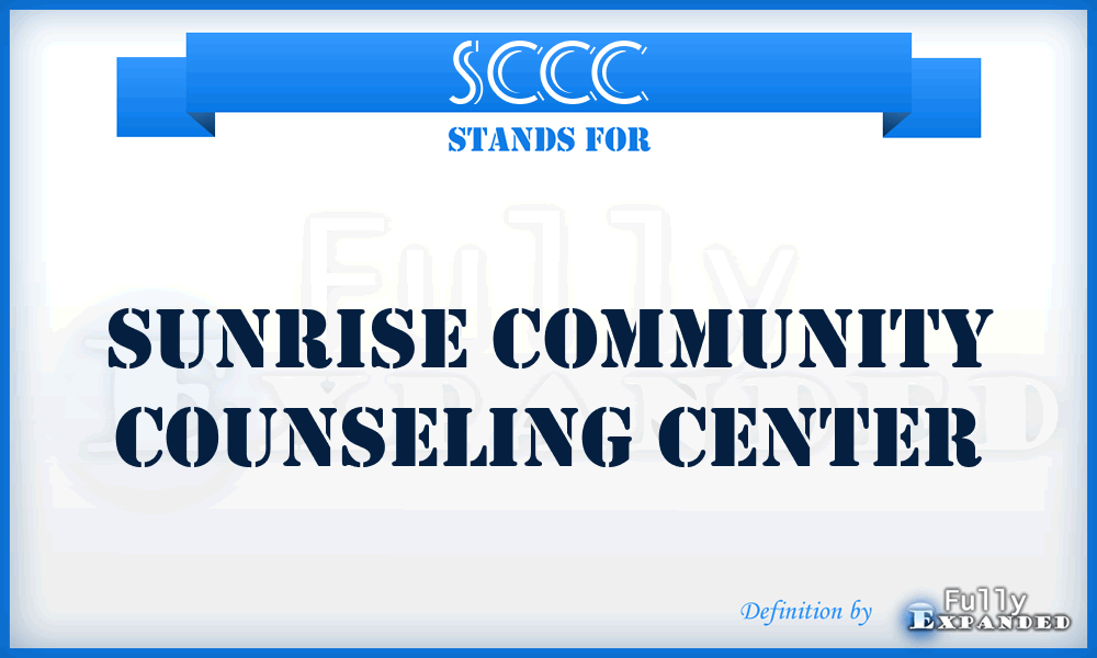 SCCC - Sunrise Community Counseling Center