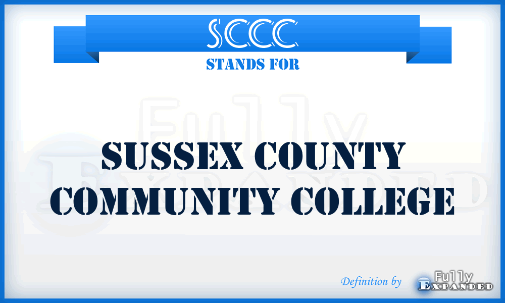 SCCC - Sussex County Community College
