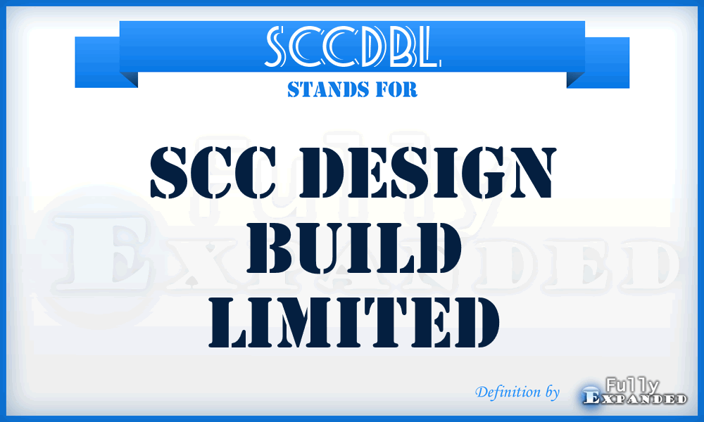 SCCDBL - SCC Design Build Limited