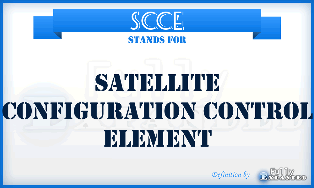 SCCE - satellite configuration control element