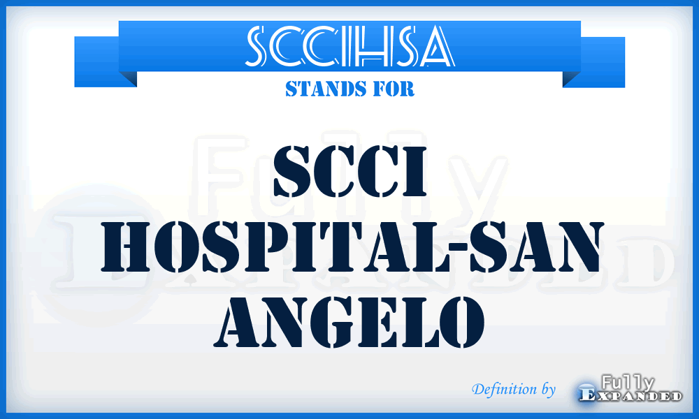 SCCIHSA - SCCI Hospital-San Angelo