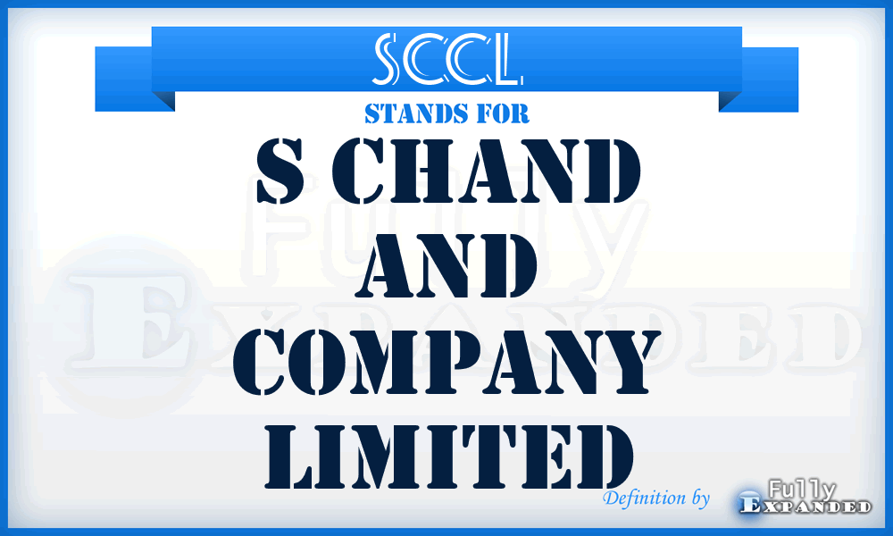 SCCL - S Chand and Company Limited