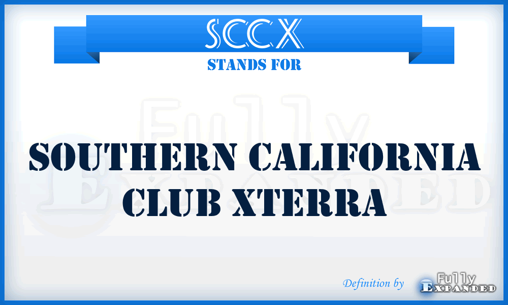 SCCX - Southern California Club Xterra