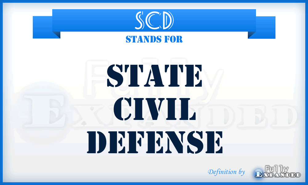 SCD - State Civil Defense
