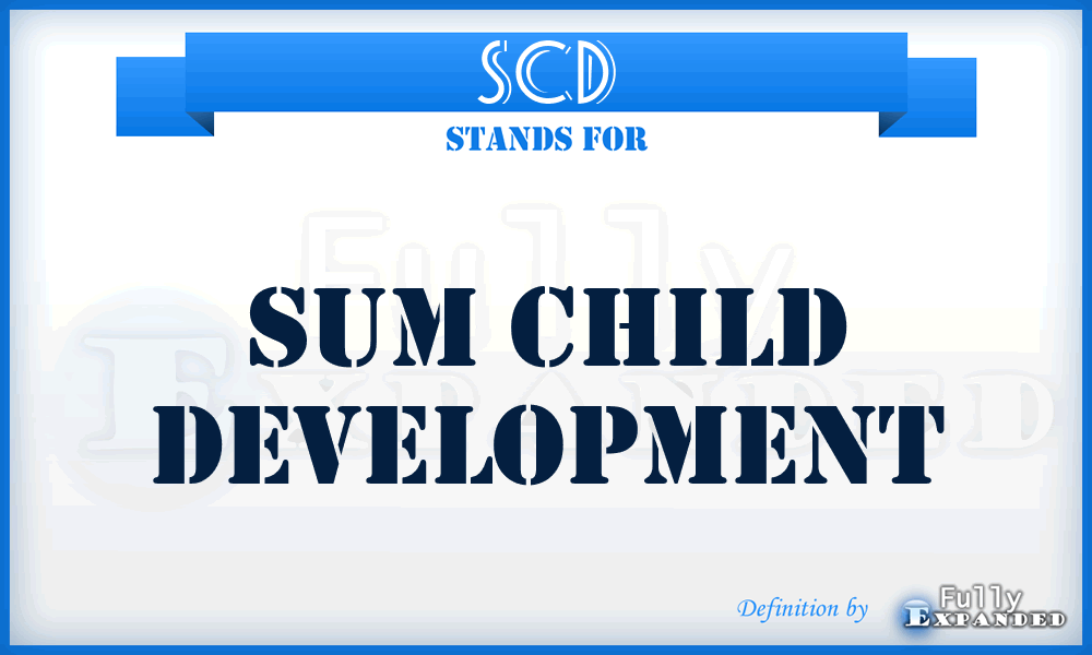 SCD - Sum Child Development