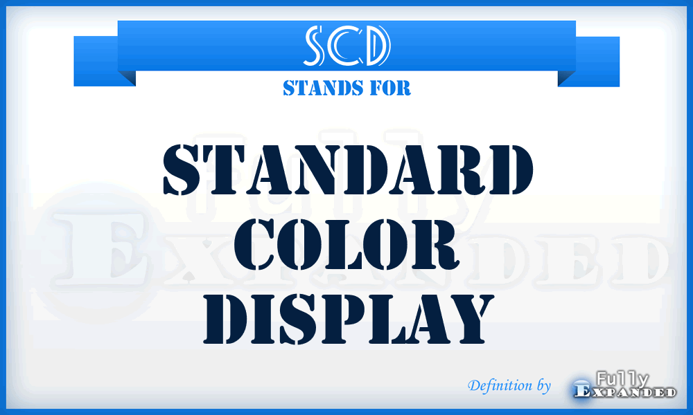 SCD - standard color display