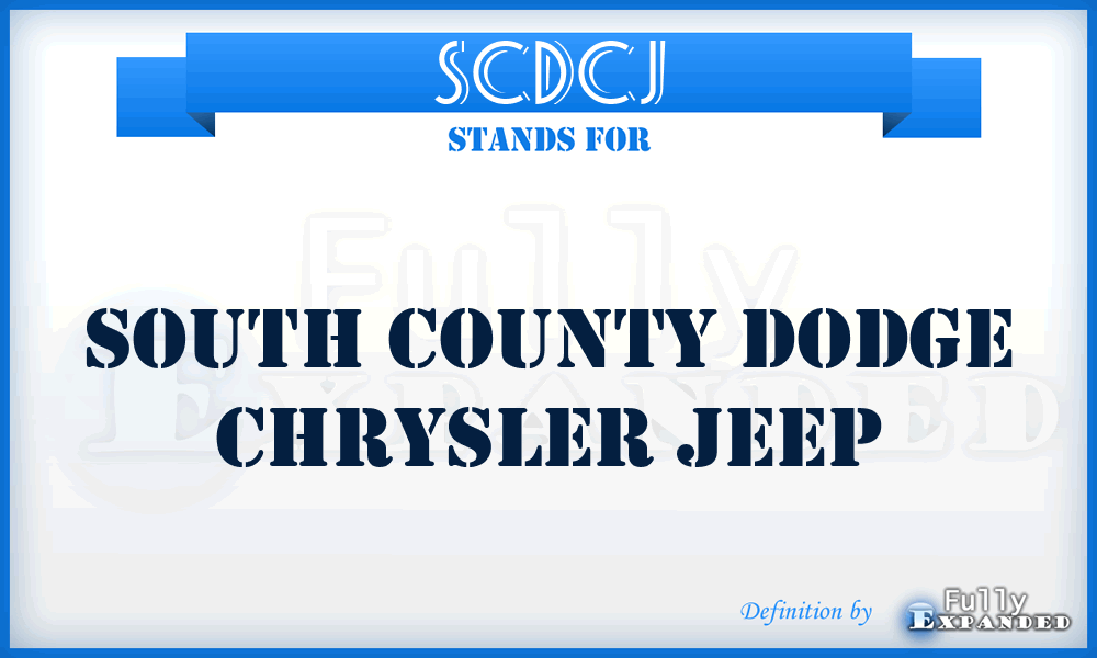 SCDCJ - South County Dodge Chrysler Jeep