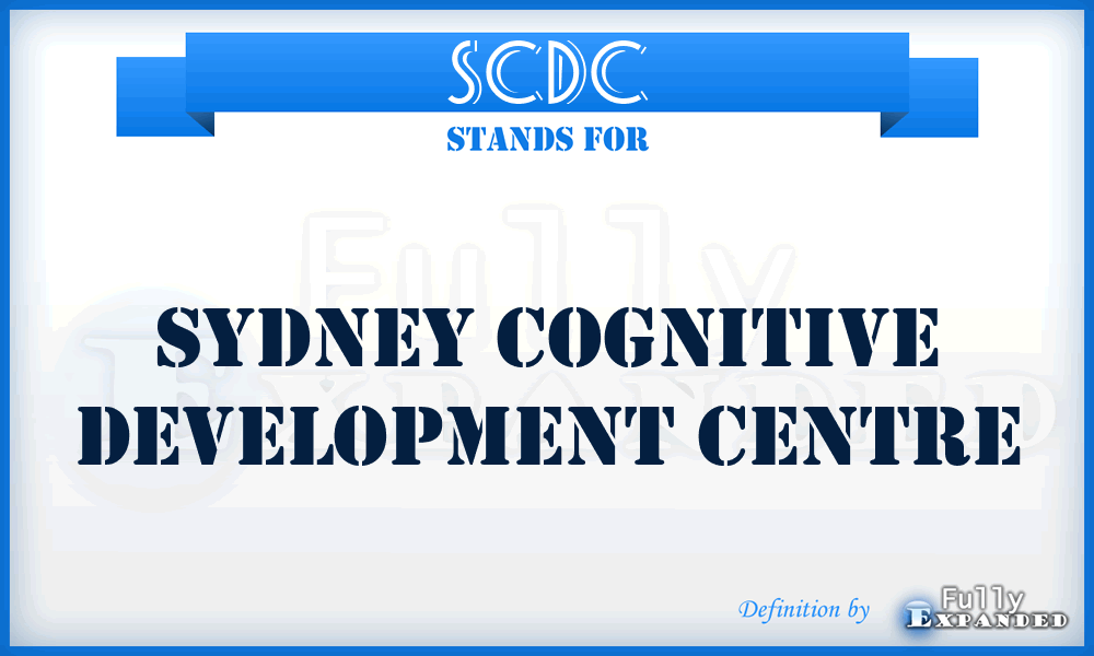 SCDC - Sydney Cognitive Development Centre