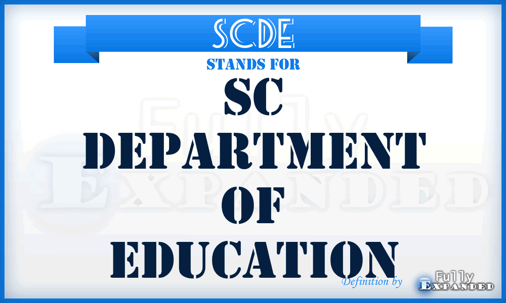 SCDE - SC Department of Education