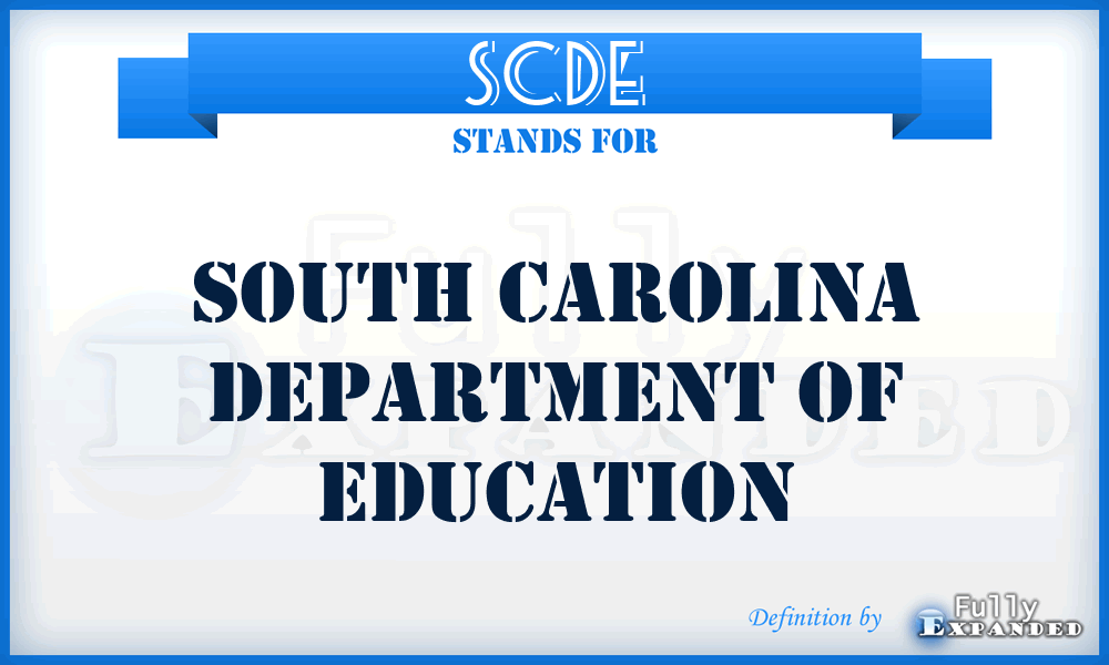 SCDE - South Carolina Department of Education