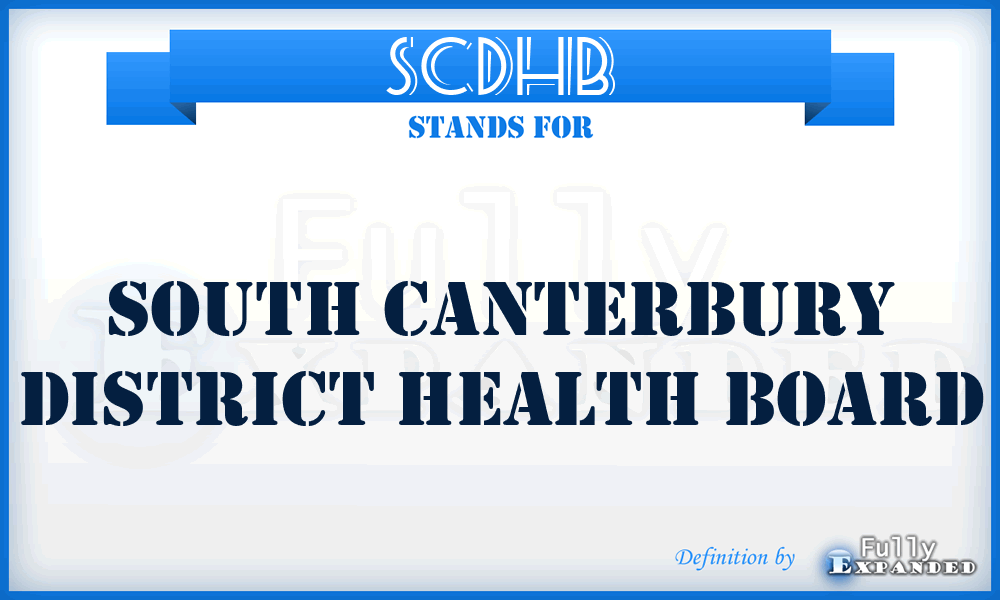 SCDHB - South Canterbury District Health Board
