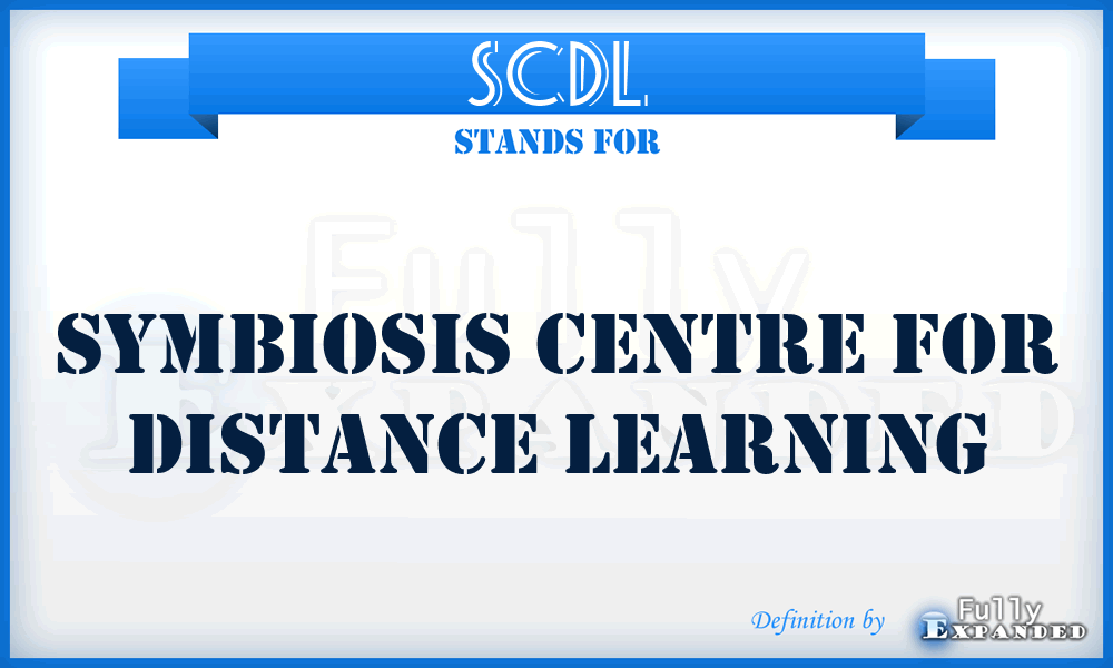 SCDL - Symbiosis Centre for Distance Learning