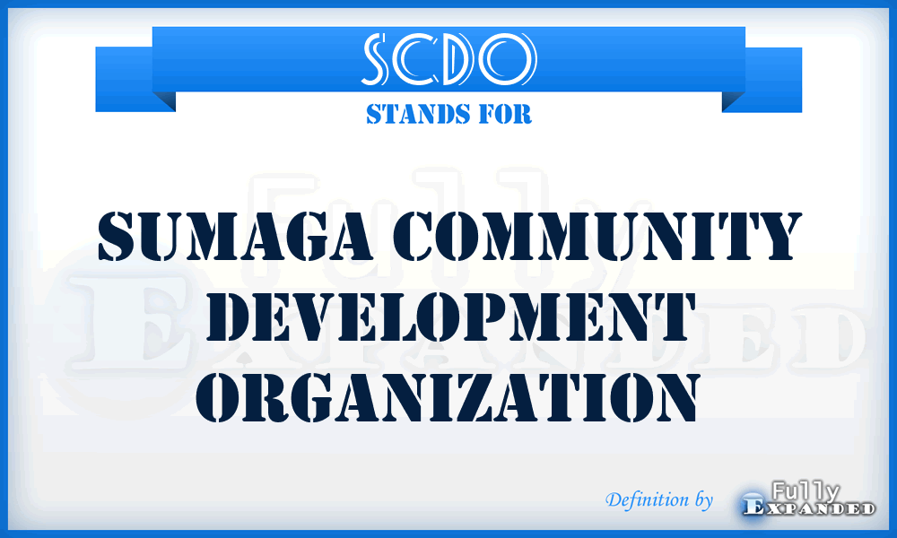 SCDO - Sumaga Community Development Organization