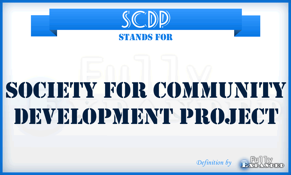 SCDP - Society for Community Development Project