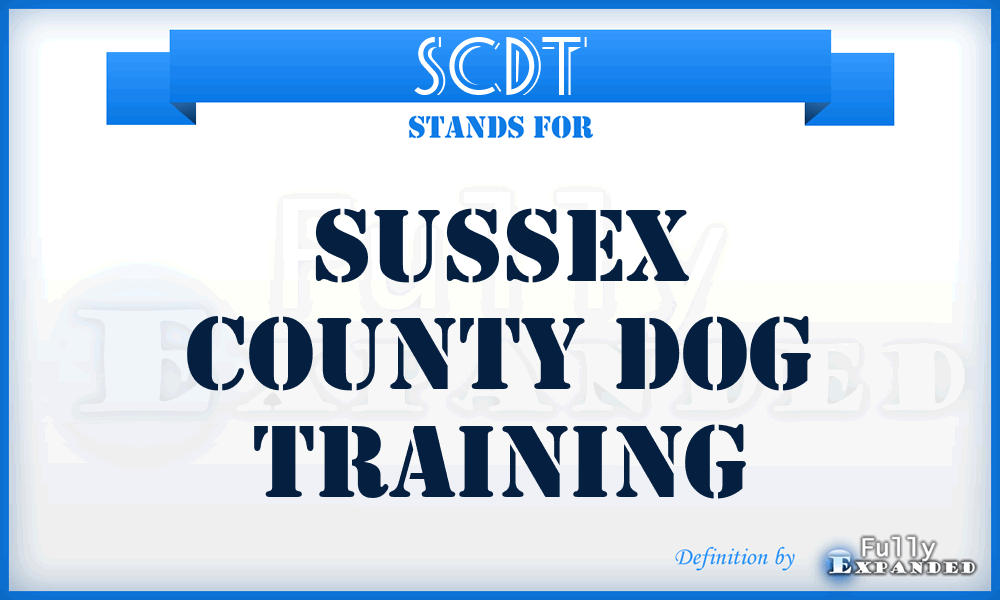 SCDT - Sussex County Dog Training