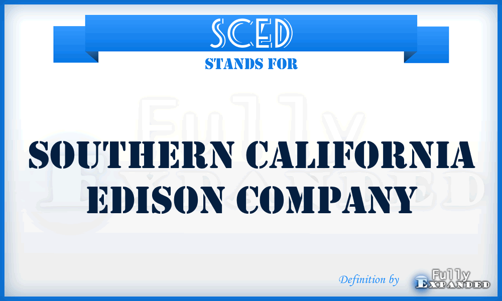 SCE^D - Southern California Edison Company
