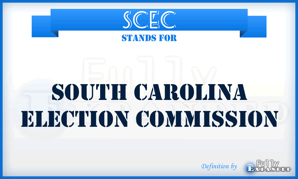 SCEC - South Carolina Election Commission