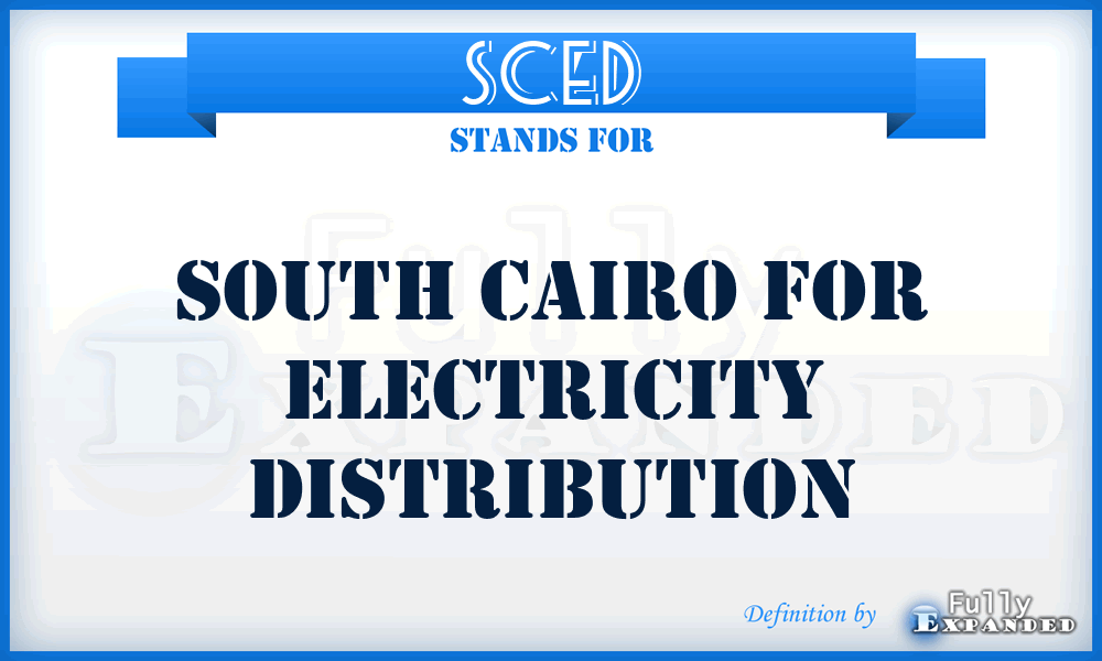 SCED - South Cairo for Electricity Distribution