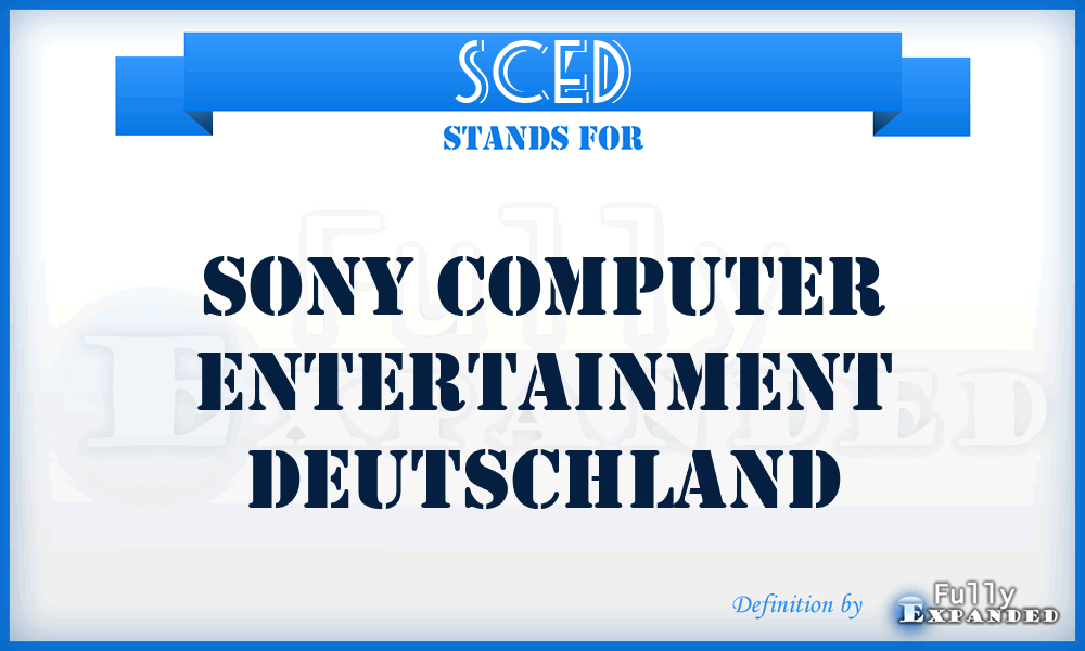 SCED - Sony Computer Entertainment Deutschland