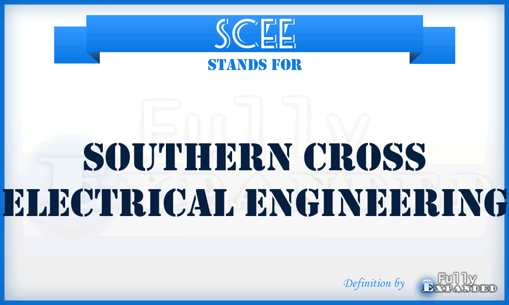 SCEE - Southern Cross Electrical Engineering