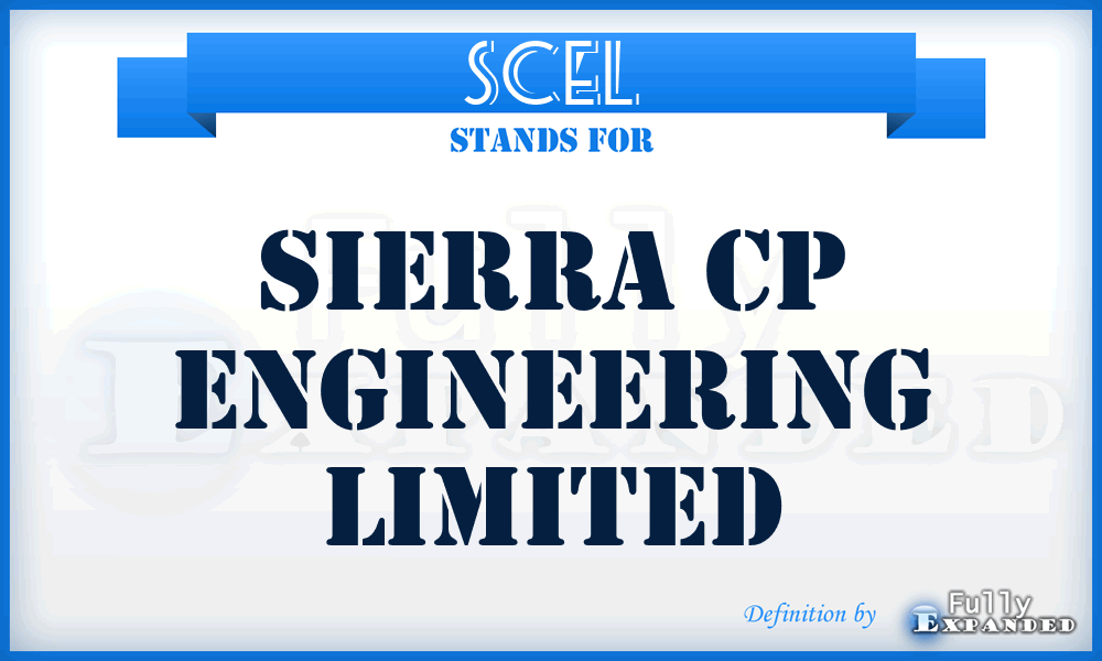 SCEL - Sierra Cp Engineering Limited