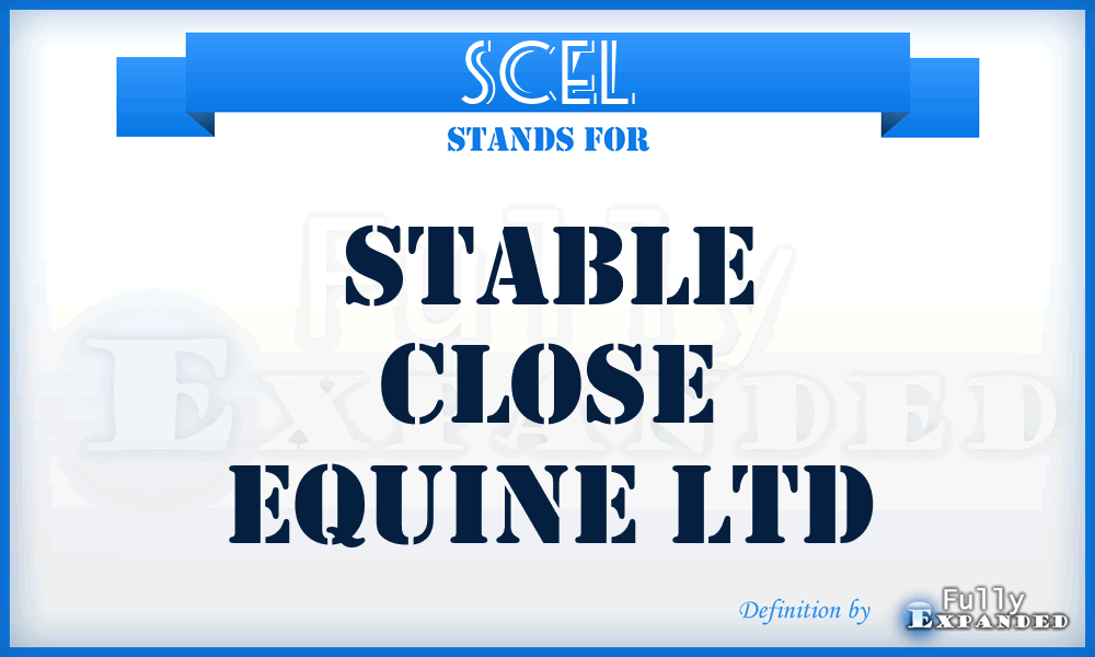 SCEL - Stable Close Equine Ltd