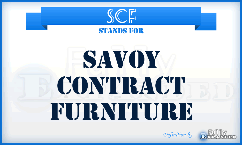 SCF - Savoy Contract Furniture