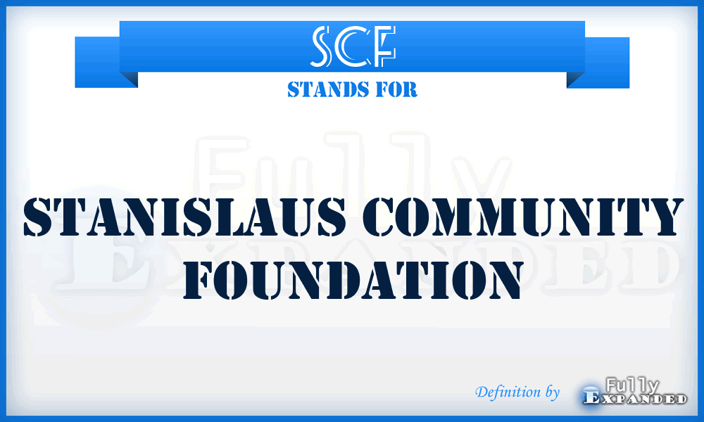 SCF - Stanislaus Community Foundation