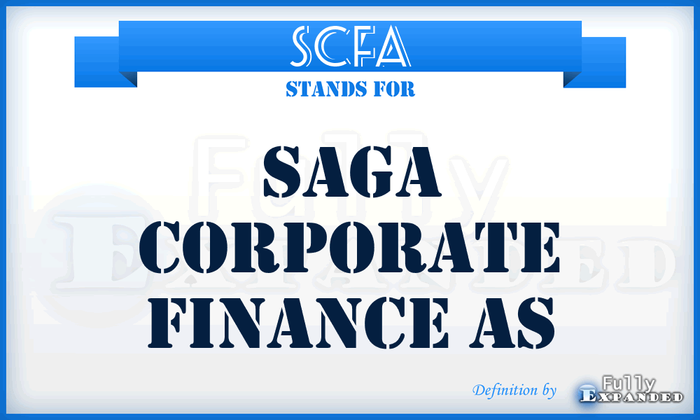 SCFA - Saga Corporate Finance As