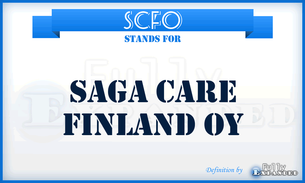 SCFO - Saga Care Finland Oy