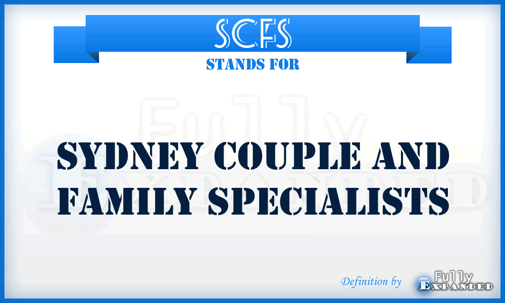 SCFS - Sydney Couple and Family Specialists
