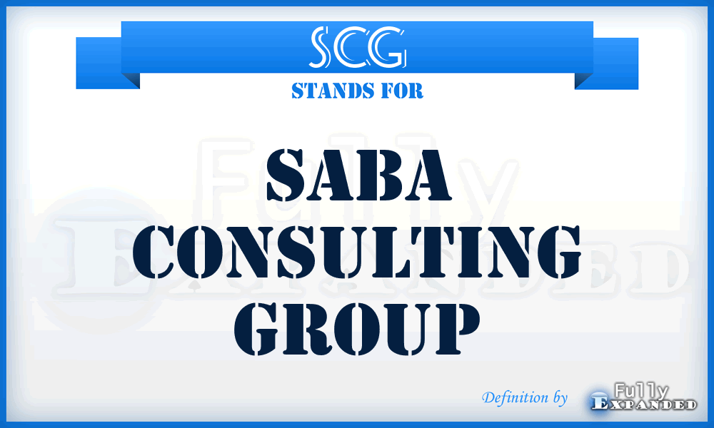SCG - Saba Consulting Group