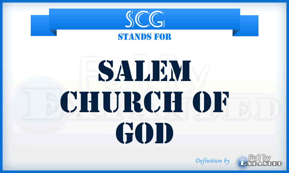 SCG - Salem Church of God