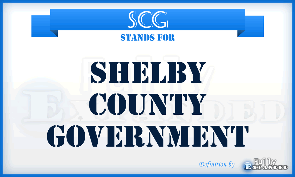 SCG - Shelby County Government