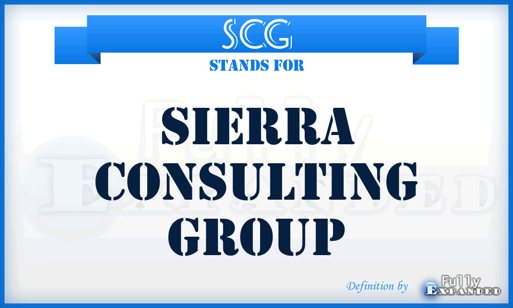 SCG - Sierra Consulting Group