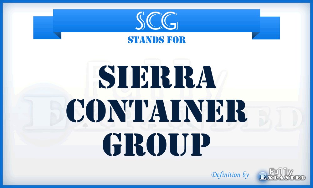 SCG - Sierra Container Group