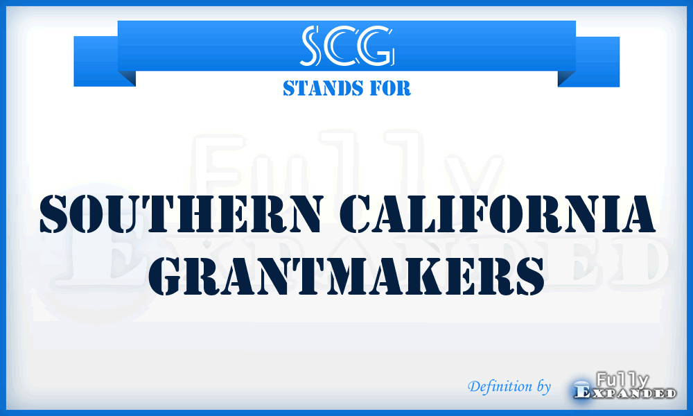 SCG - Southern California Grantmakers