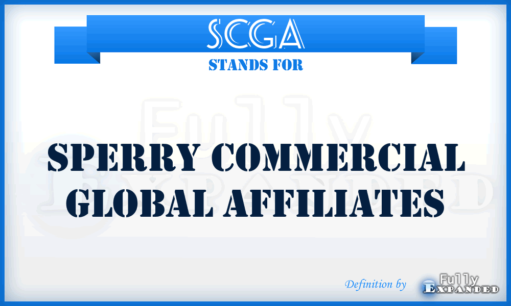 SCGA - Sperry Commercial Global Affiliates