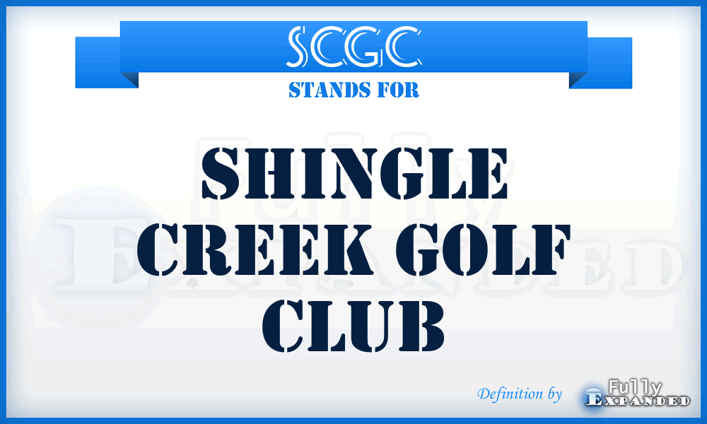 SCGC - Shingle Creek Golf Club