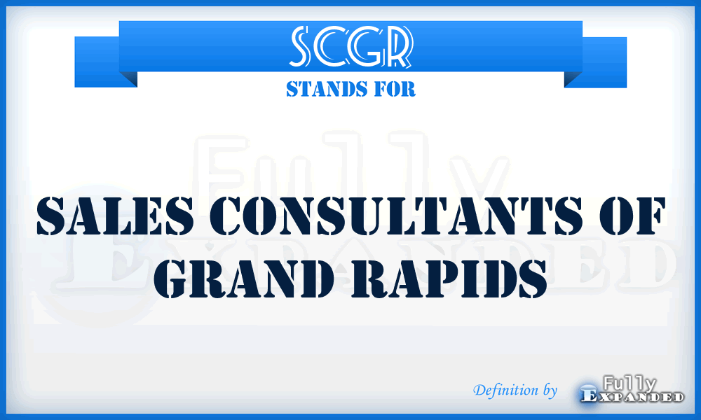 SCGR - Sales Consultants of Grand Rapids
