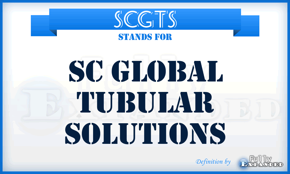 SCGTS - SC Global Tubular Solutions