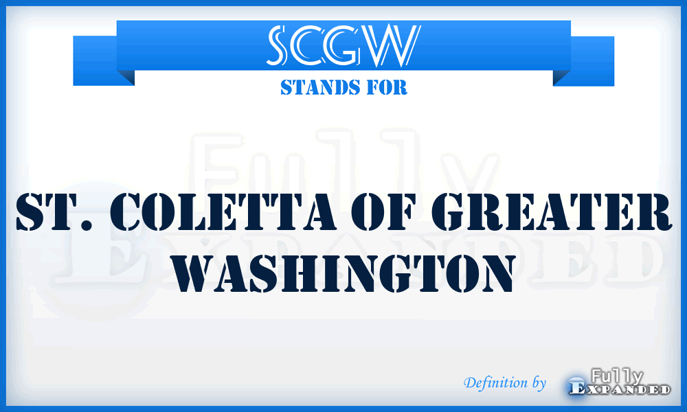 SCGW - St. Coletta of Greater Washington