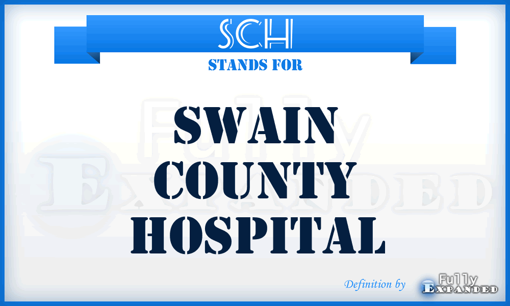 SCH - Swain County Hospital