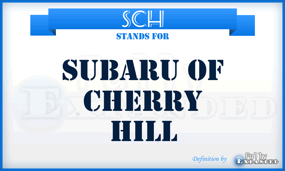 SCH - Subaru of Cherry Hill